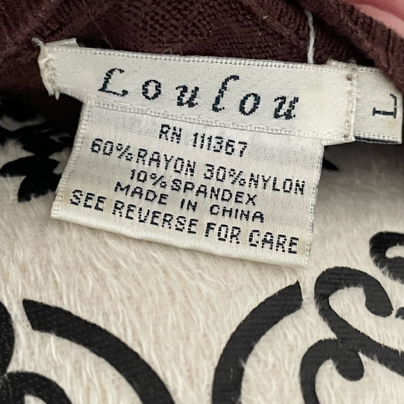 Lou Lou Classic Wardrobe Builder Soft Chocolate Brown 3/4 Sleeve Sweater - Picture 3 of 3